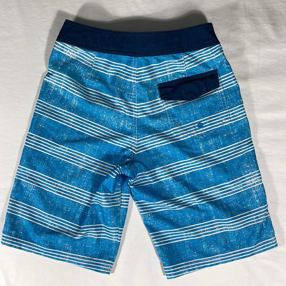Mossimo Supply mens blue horizontal stripe board shorts swim trunks - size 28 - Picture 3 of 10